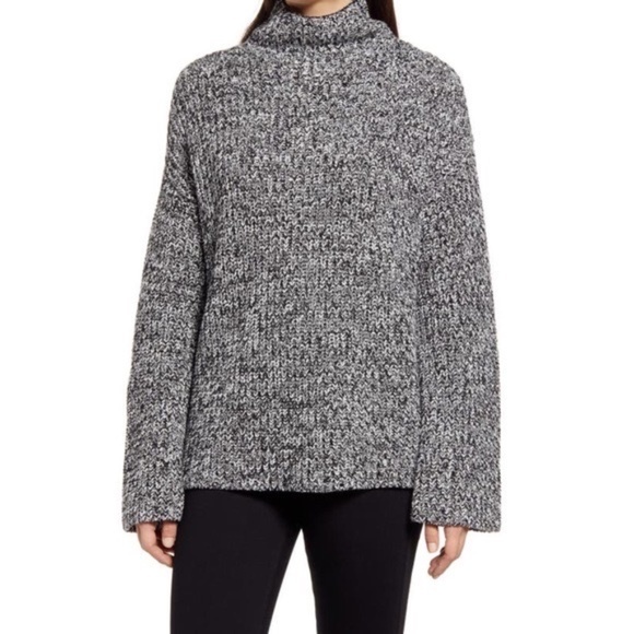 CASLON Shaker Mock Neck Sweater - Black - XS - Picture 4 of 4